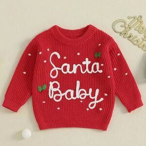 Festive Red 'Santa Baby' Sweater